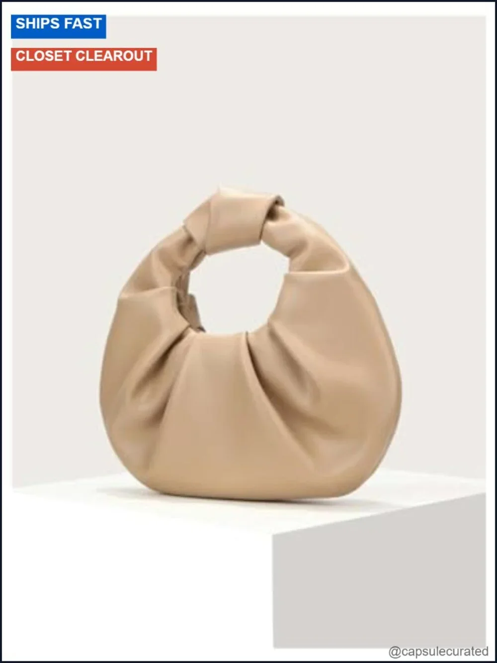 Verdusa Women's Faux Leather Ruched Hobo Bag Top Handle Button Closure Evening